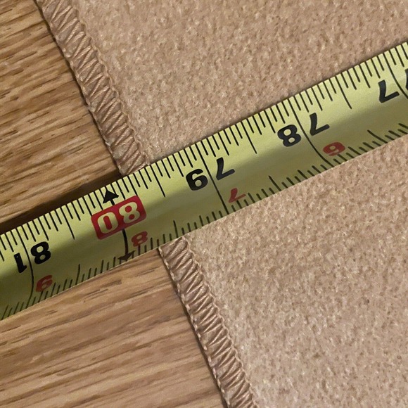 Vintage Heavy Wool Blanket Beige 80" x 93" - Picture 2 of 7